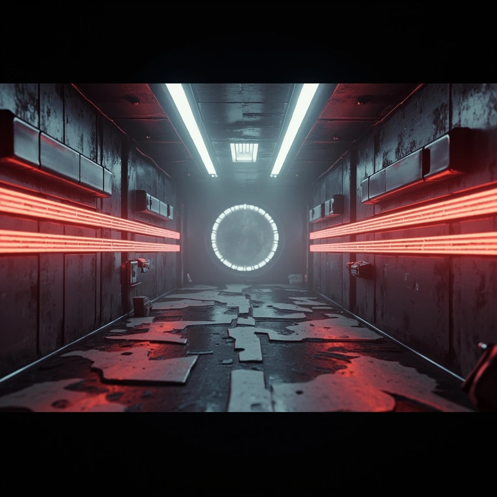 Cinematic corridor sci-fi environment scene file preview