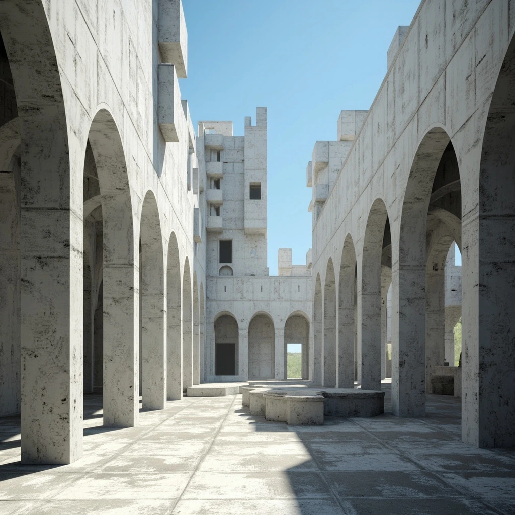 Brutalist concrete architectural scene file preview